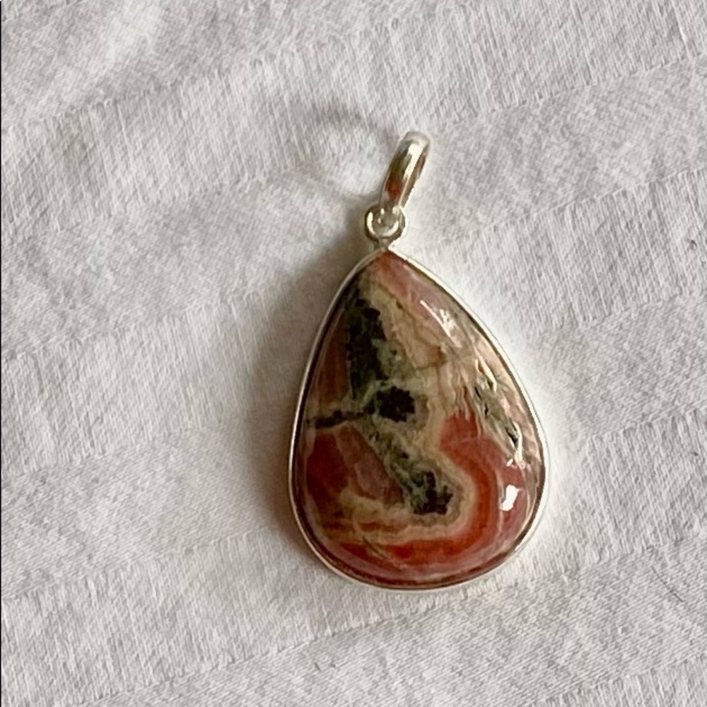 Sterling silver wrapped pendant